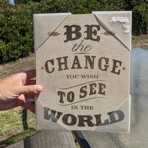 Room Decor: Gandhi quote